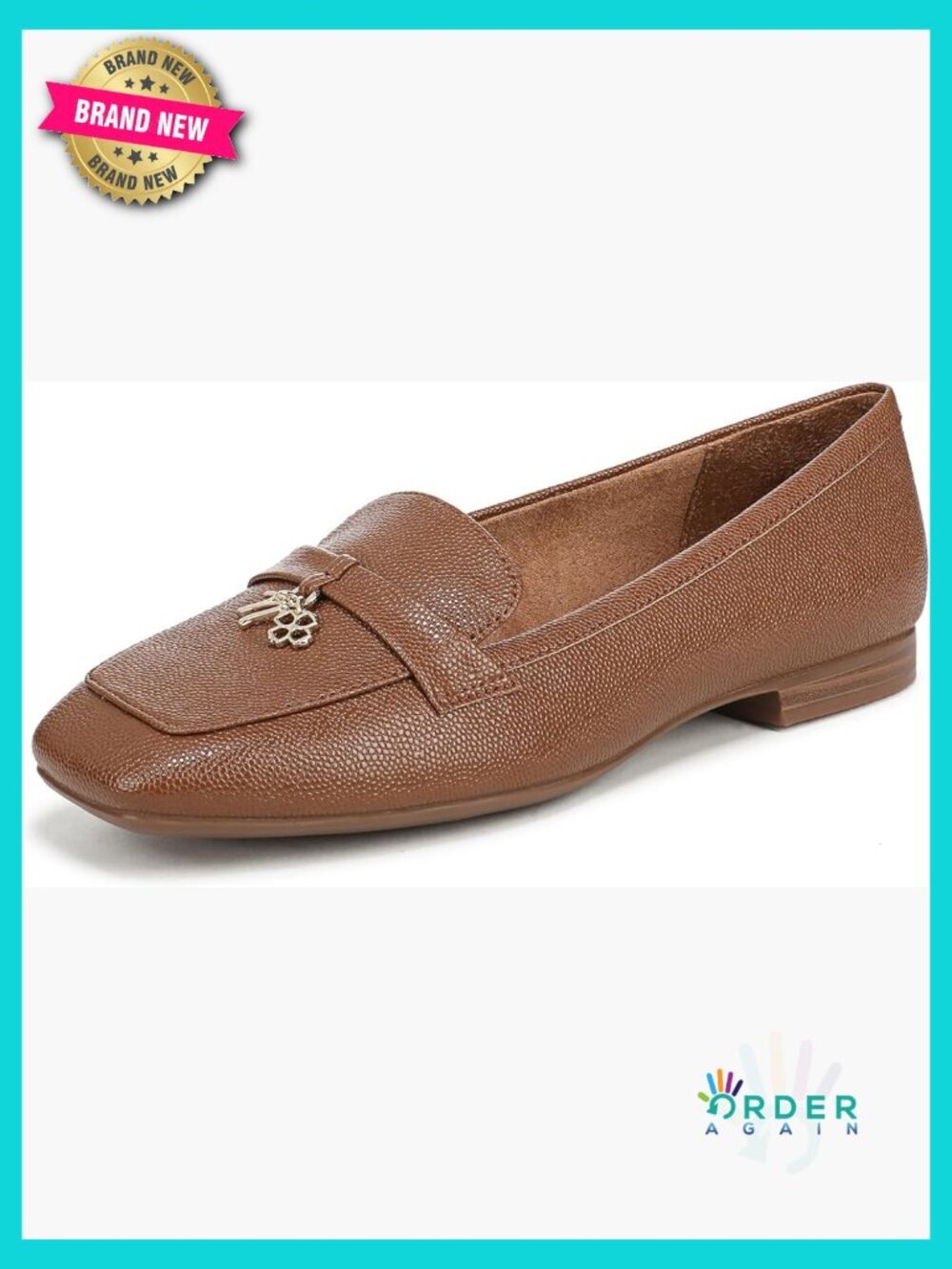 Crocodile-Embossed Faux Leather Loafers Square Toe Low Heel Contour Plus Comfort